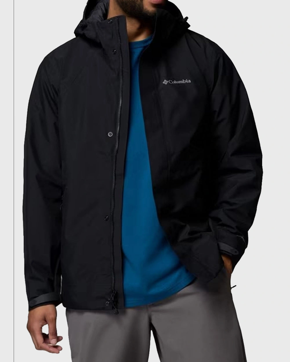 Columbia Street Commuter Insulated Jacket Zwart vooraanzicht 