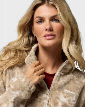 Columbia Timber Meadow MTR Printed Fleece Half Zip Dames Zand cu