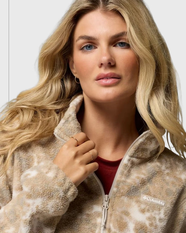 Columbia Timber Meadow MTR Printed Fleece Half Zip Dames Zand cu