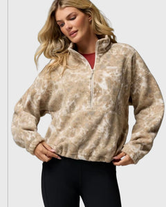 Columbia Timber Meadow MTR Printed Fleece Half Zip Dames Zand voor cu