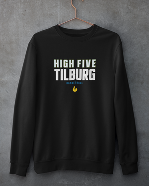 High Five Tilburg Crewneck Font Zwart