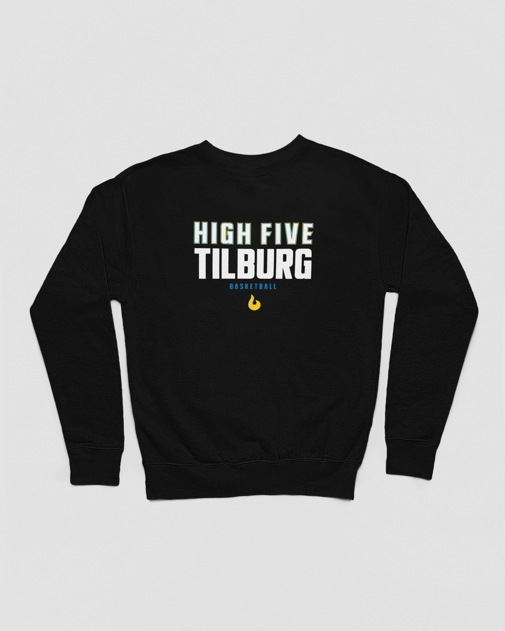 High Five Tilburg Crewneck Font Zwart