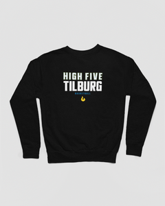 High Five Tilburg Crewneck Font Zwart