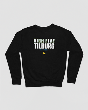 High Five Tilburg Crewneck Font Zwart