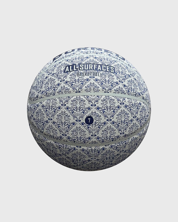 Burned In/Outdoor Basketbal Delfts Blauw, maat 7, vrijstaand op grijze achtergrond - Burned Sports