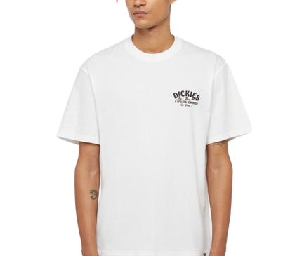 dickies companion t-shirt white op model voorkant