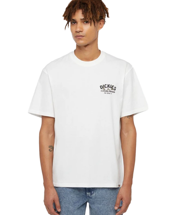 dickies companion t-shirt white op model voorkant