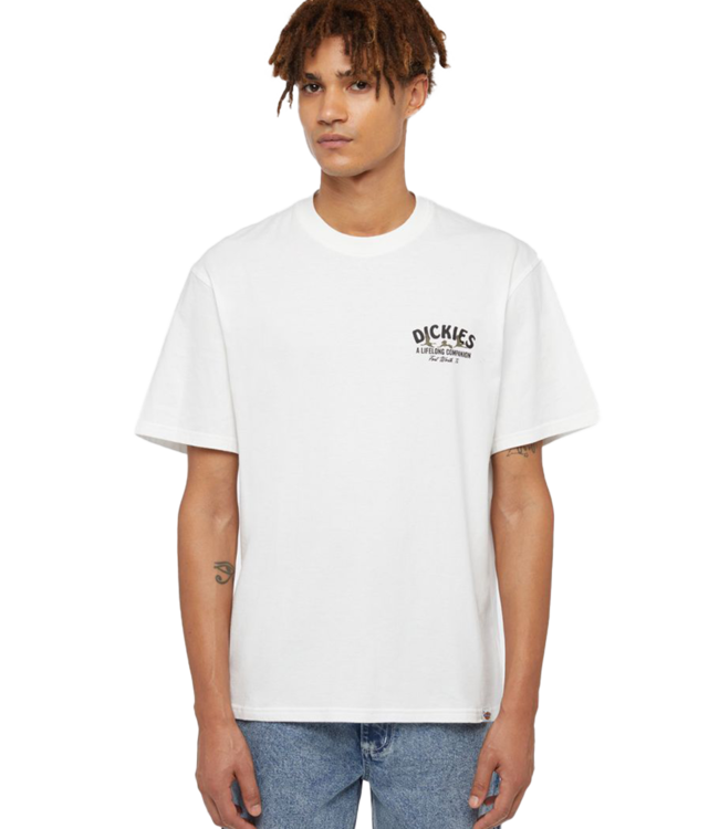 dickies companion t-shirt white op model voorkant