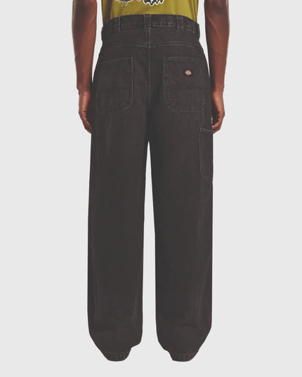 Dickies Madison Baggy Denim Jeans Zwart achter aanzicht