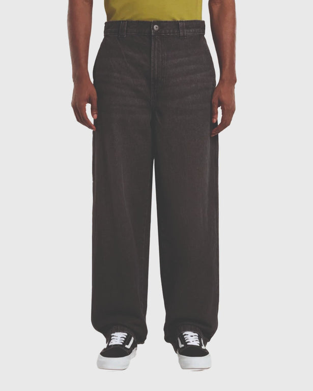 Dickies Madison Baggy Denim Jeans Zwart vooraanzicht