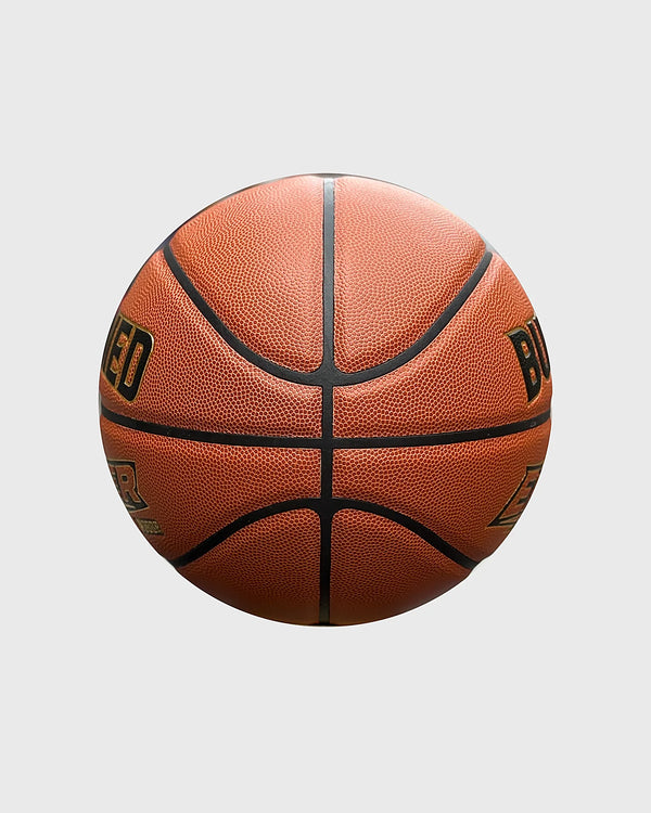 Burned Indoor Basketbal Ember, maat 7, vrijstaand op grijze achtergrond - Burned Sports