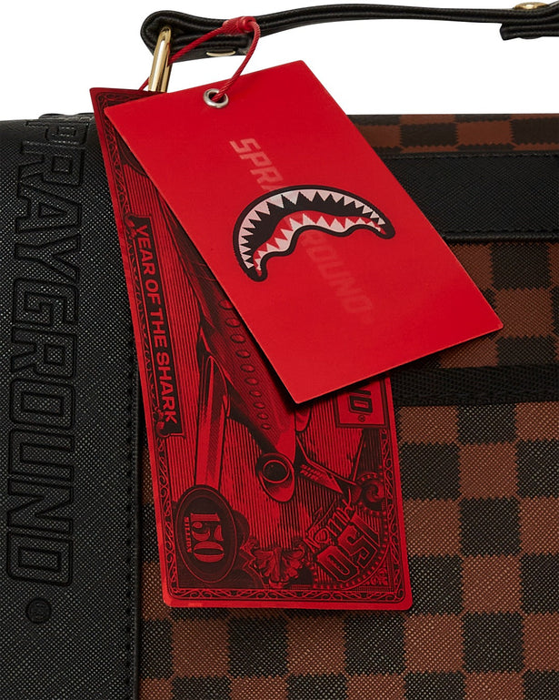 Sprayground Sawtooth Sharks In Paris Monte Carlo Geblokt Bruin/Zwart