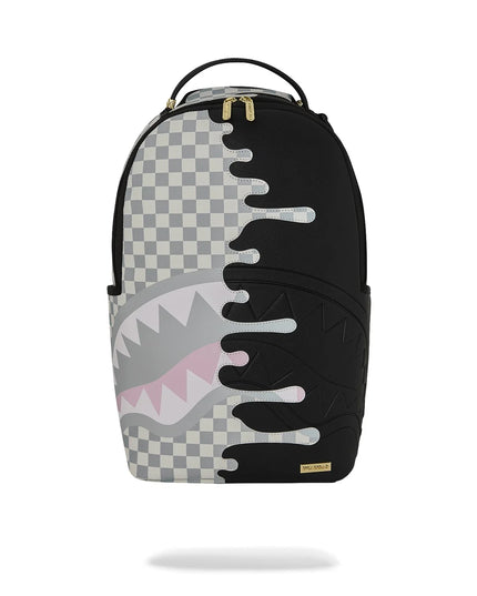 Sprayground Cream Check Unfinished Shark DLXSV Rugzak Schwarz
