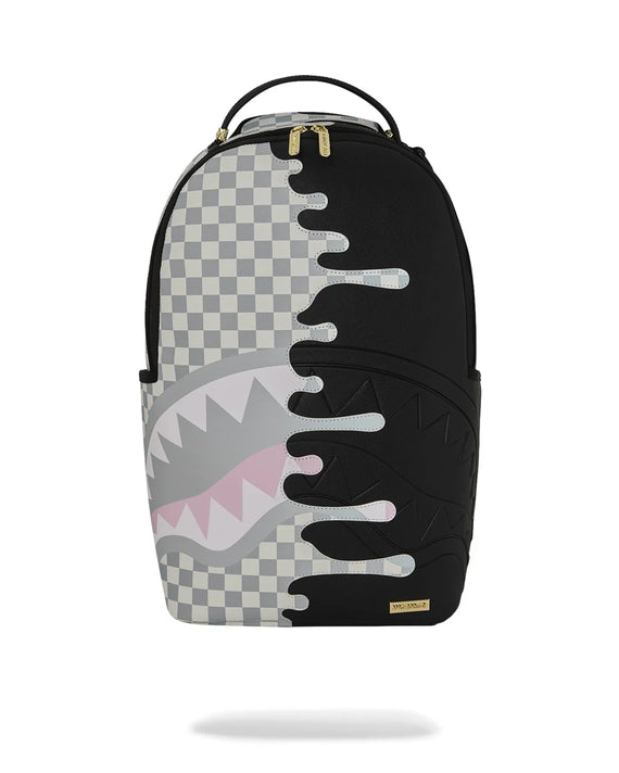 Sprayground Cream Check Unfinished Shark DLXSV Rugzak Zwart