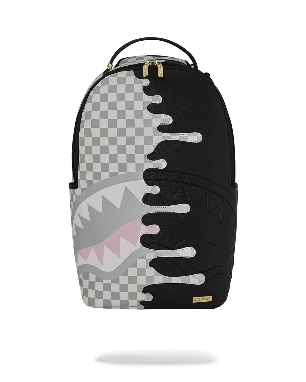 Sprayground Cream Check Unfinished Shark DLXSV Rugzak Zwart