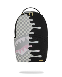 Sprayground Cream Check Unfinished Shark DLXSV Backpack Black