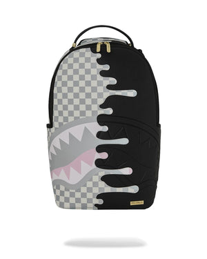 Sprayground Cream Check Unfinished Shark DLXSV Backpack Black