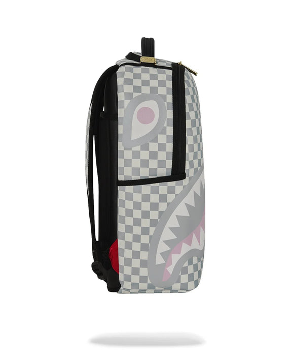 Sprayground Cream Check Unfinished Shark DLXSV Rugzak Zwart