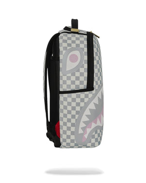Sprayground Cream Check Unfinished Shark DLXSV Backpack Black