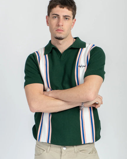 Kaotiko Lost Point Knit Polo Shirt Groen