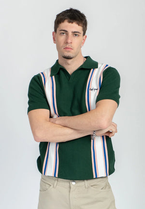 Kaotiko Lost Point Knit Polo Shirt Groen