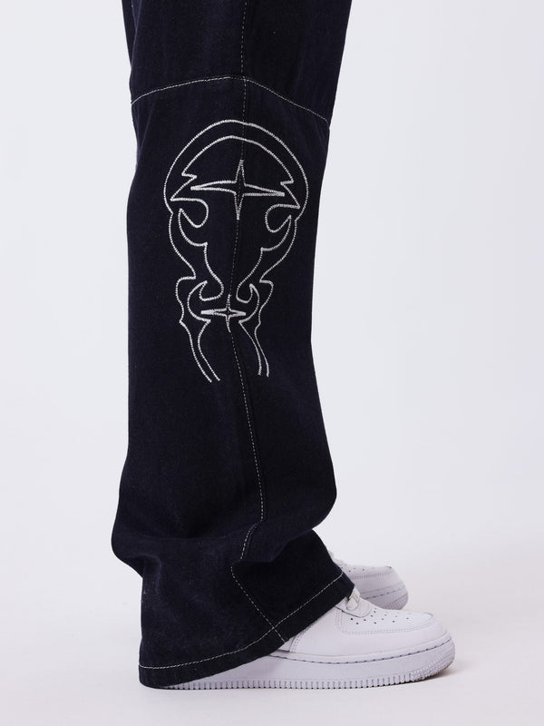Project X Paris Dames Denim Loose Donkerblauw