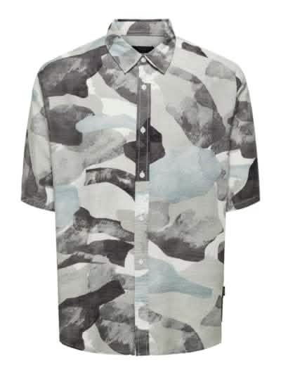 Bud Viscose Relaxed Shirt Surf Spray