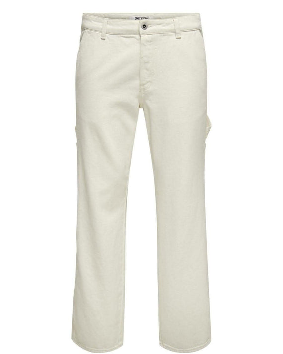 Edge Straight Car Ecru Denim Beige