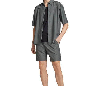 Drum-Pleated-Short-Balsam-Green-Model-Full-Body