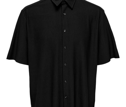 Only-&-Sons-Boyy-Life-Rlx-Recy-Pleated-Shirt-Balsam-Black-Front