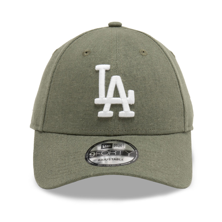 New-Era-Los-Angeles-Dodgers-Linnen-9Forty-Cap-Groen-Center