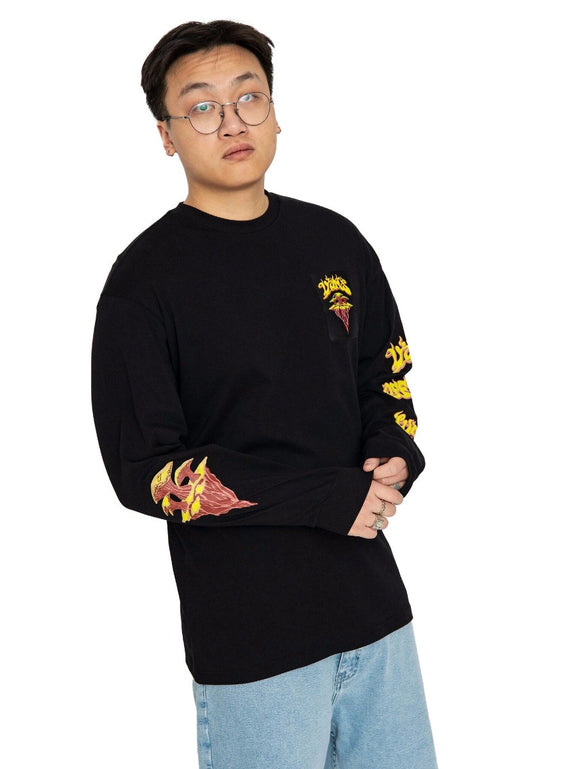 To-A-Higher-Place-Longsleeve-Black-Model-leaning