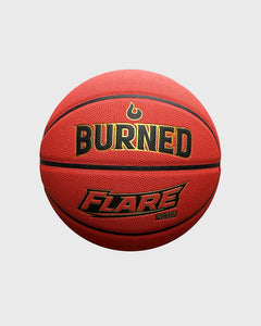 Burned Indoor Basketbal Flare, maat 7, vrijstaand op grijze achtergrond - Burned Sports