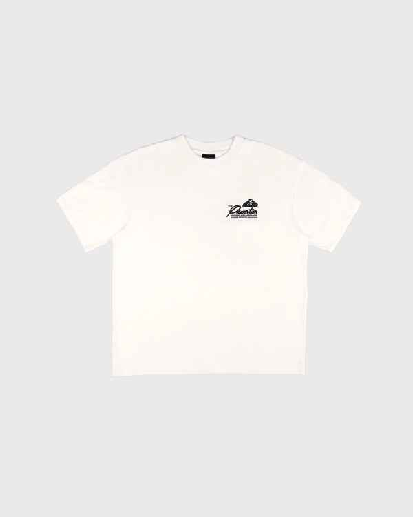 Goodies Sportive Snooker Tee wit, vooraanzicht met klein zwart logo op de borst.