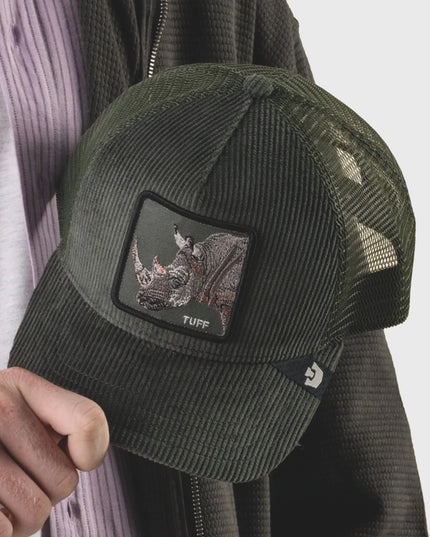 Goorin Tuff Trucker Cap Corduroy Groen