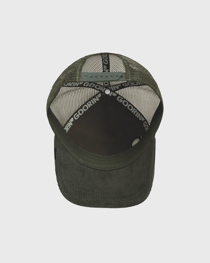 Goorin Tuff Trucker Cap Corduroy Groen