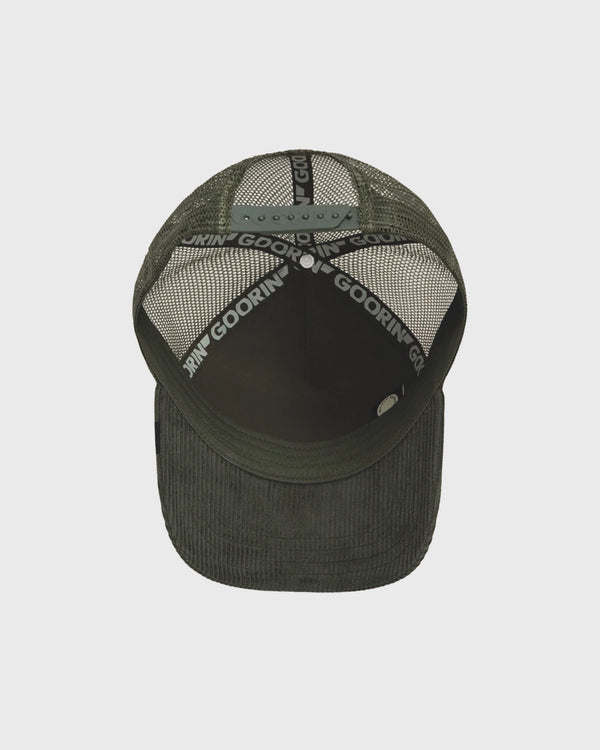 Goorin Tuff Trucker Cap Corduroy Groen