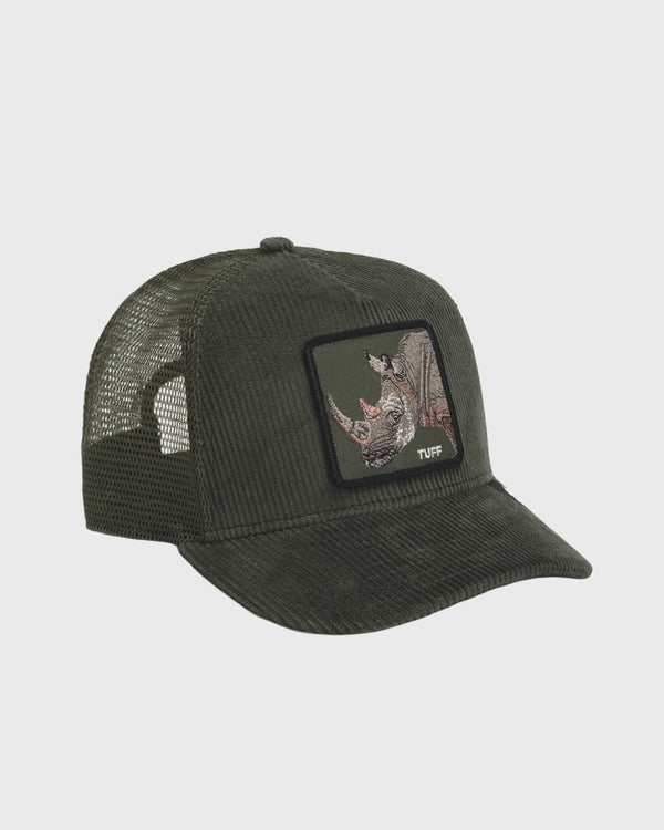 Goorin Tuff Trucker Cap Corduroy Groen
