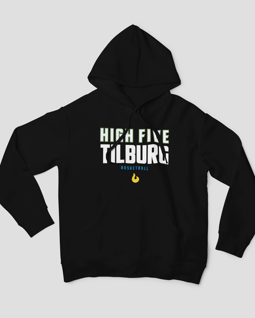 Tilburg High Five Font Hoodie Zwart