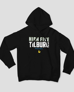 Tilburg High Five Font Hoodie Zwart
