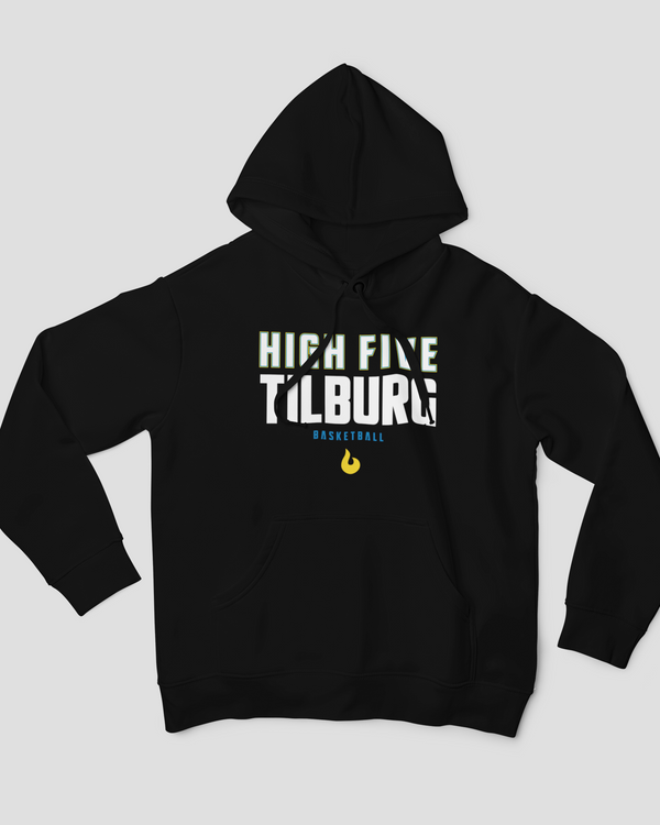 Tilburg High Five Font Hoodie Zwart
