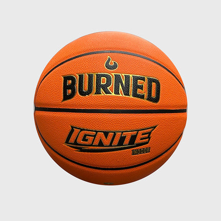 Burned Indoor Basketbal Ignite, maat 7, vrijstaand op grijze achtergrond - Burned Sports