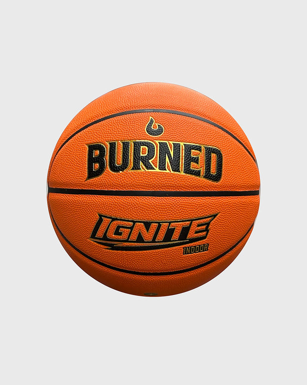 Burned Indoor Basketbal Ignite, maat 7, vrijstaand op grijze achtergrond - Burned Sports