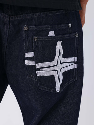 Project X Paris Baggy Denim Donkerblauw