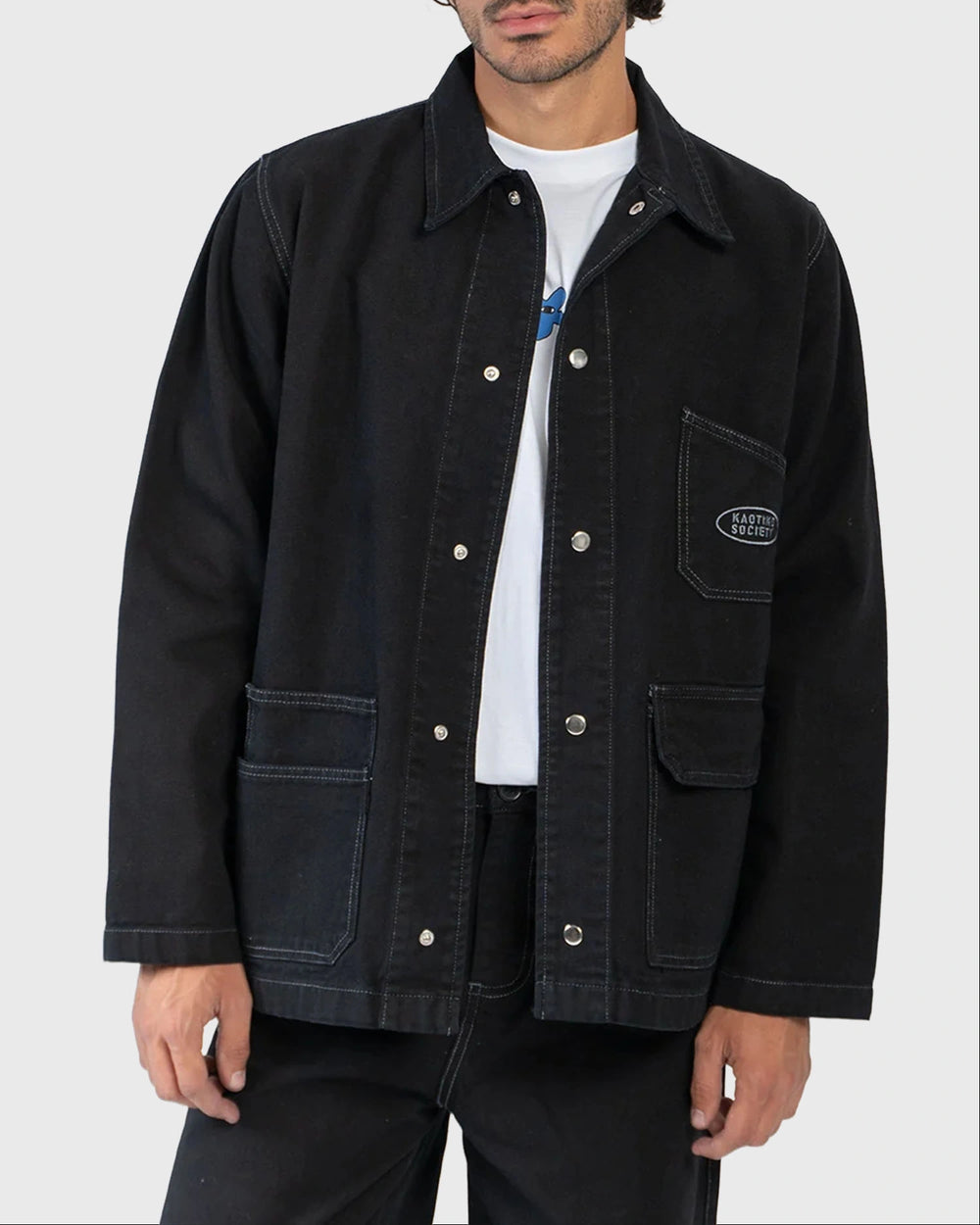 Kaotiko Breeze Club Denim Jacket Zwart