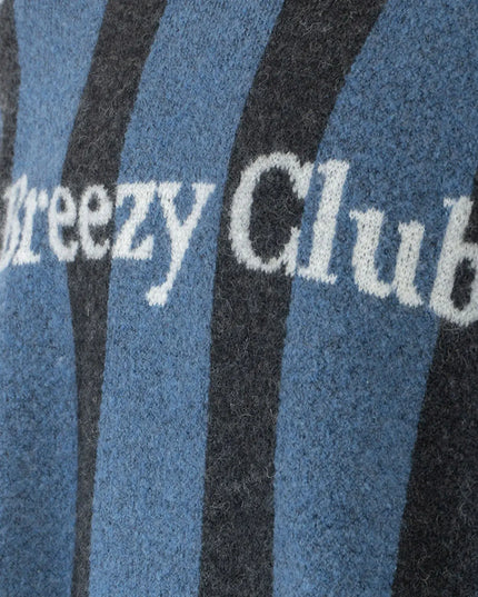 Kaotiko Breeze Club Striped Sweater Zwart Navy