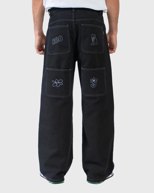 Kaotiko Denim Pants Breeze Club Zwart