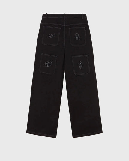 Kaotiko Denim Pants Breeze Club Zwart