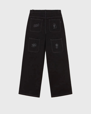 Kaotiko Denim Pants Breeze Club Zwart