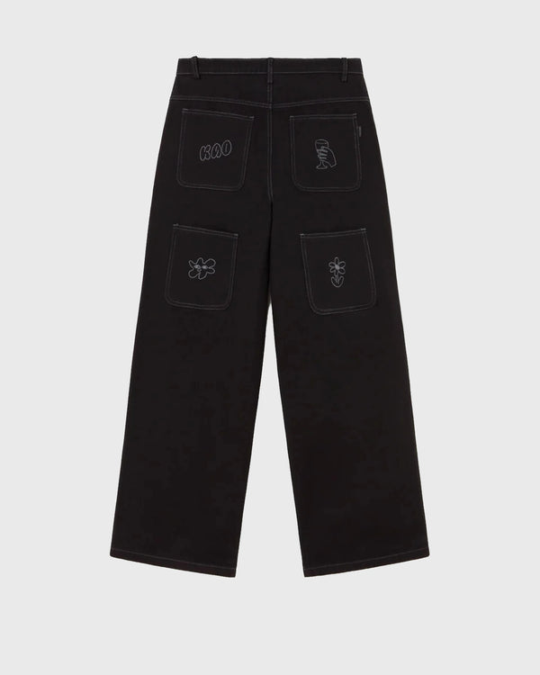 Kaotiko Denim Pants Breeze Club Zwart